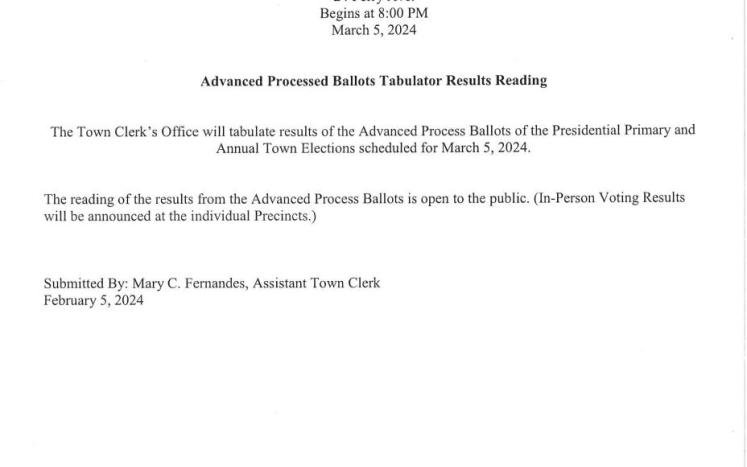 Advanced processed ballots tabulator results reading